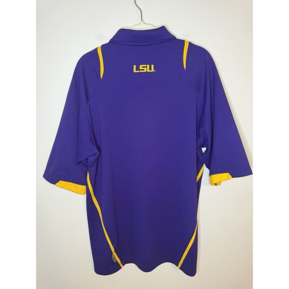 Nike LSU Tigers Shirt Mens Large Purple Dri Fit Polo Football NCAA - Picture 2 of 11